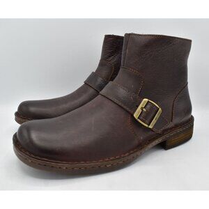 Born Mens Size 10 Hayes Full Grain Dark Brown Mahogany Leather Boots Shoes